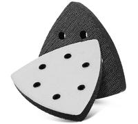 HOLIDYOYO Tampons de Ponçage Triangulaires Adhésifs 2 Pièces Noir et Blanc Plateau de Ponçage pour Outil Oscillant Papier Abrasif Solide pour Bois Pierre et Multi-Usages Compatible