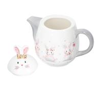 HOLIDYOYO Théière Céramique Forme de Lapin Résistante Chaleur pour Maison et Pratique