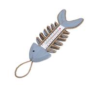 HOLIDYOYO Thermomètre Mural Poisson Os Vintage Indicateur Température et Décoratif Pour Intérieur Extérieur Maison Jardin Bureau