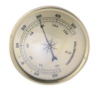 HOLIDYOYO Thermomètre Rond Métal Numérique Affichage Large et Pratique pour Intérieur et Extérieur Adapté Jardin Terrasse Bureau Usine