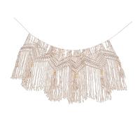 HOLIDYOYO Tisser Les Rideaux marivaux Salon Fiesta Home Decor Feist Tapisserie de Corde cantonnière de Tapisserie Murale décoration Maison Pendentif Tapisserie Pendentif Mural Coton Beige
