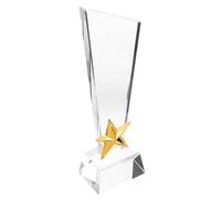 HOLIDYOYO Trophée Cristal Étoile Cinq Branches Distinctif et Transparent Trophée de Participation pour École Cérémonie de Remise de Diplômes et Récompense de Fête