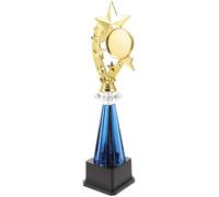 HOLIDYOYO Trophée Plastique Bleu 39 Cm D’étoile à Cinq Branches, Coupe de Compétition pour Garçon et Filles, Décoration de Trophée pour Cérémonie, Médaille des Tournois, Réutilisable