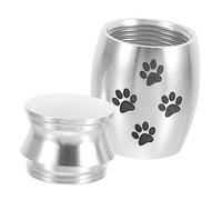 HOLIDYOYO Urne Alliage pour Cendres Animaux De Compagnie Coffret Commémoratif pour Petites Cendres De Chat Ou Chien Conteneur Pratique Et Couleur Argentée