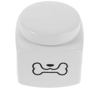HOLIDYOYO Urne Funéraire en Céramique Forme Os pour Chien et Chat, Boîte Commémorative Blanche ou Noire Empreinte de Patte, Souvenir Solide pour Cendres D’Animaux de Compagnie, Décoration