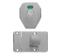 HOLIDYOYO Verrou de Porte Sanitaire en Acier Inoxydable Épais B, Loquet Indicateur D’occupation, Serrure de Séparation pour Toilettes Publiques, Résistant à L’humidité, Sécurité Renforcée,