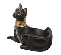 HOLIDYOYO Vide-Poche Multifonction en Résine Forme Chat Égyptien, Plat à Bijoux et Rangement Bureau, Plateau Porte-Boucles d'oreilles et Petits Objets Décoratifs pour Entrée, Accessoire