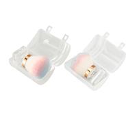 Holigie 2pcs Makeup Powder Brush, Brosse à poussière de cristal molles portable polyvalent pour l'application et le maquillage en acrylique, brosse à poussière à ongles