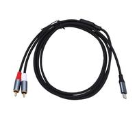 Holigie Câble Audio USB C vers 2 Ports, répartiteur en Y 24 Bits pour Haut-Parleur d'ampli DVD TV Maison (ou)