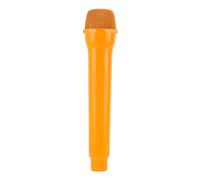 Holigie Faux Microphone, Accessoire de Microphone en Plastique simulé pour Faire Semblant de Jouer et de pratiquer la Parole, Polyvalent pour Les Cadeaux de fête d'anniversaire, Le (Orange)