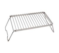 Holigie Grille de feu de camp, grilles de feu de camp pliables et robustes en acier inoxydable, grille de camping portable pour feu de camp, cuisine en plein air sur foyer