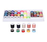 Holigie Hilo de Coser, Fondo de Color, 32 Piezas de Hilo de Carrete, 28 Piezas de Hilo de Bobina de Metal, Accesorios para el hogar para Coser a Mano, Bricolaje, Viajes de
