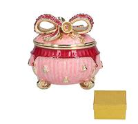 Holigie Jewelry Storage Box, Beautiful Appearance Brighter Color Mini Jewelry Storage Box for Decor Gifts Dressing Table Bookcase for Desktop Decoration Gift