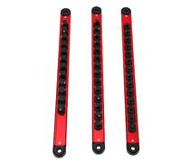 Holigie Organisateurs de douilles 3 pièces, ensemble complet pour douilles 1/4", 3/8" et 1/2" dans des plateaux suspendus portables en alliage d'aluminium, pour atelier et entrepôt