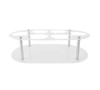 Holigie Water Bottle Organizer, Large Water Bottle Organizer for Cup Acrylic Stable Cup Bottle Storage Rack Hold 6 Bottles for Kitchen Countertop (Transparent)