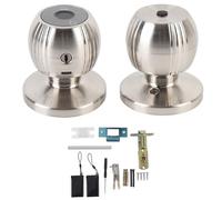 Holigie WiFi WiFi Smart Empreinte Boutage de Porte de Porte 5 en 1 Clé de Carte de Mot de Passe pour Application Tuya Déverrouiller Keyless Biométrique Biométrique Lock pour (Chrome Silver)