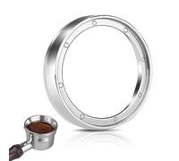HOLIHOKY Bague de dosage de 51 mm en acier inoxydable avec 8 aimants puissants, anneau de dosage de café Barista, entonnoir de dosage pour porte-filtre de 51 mm