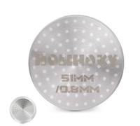 HOLIHOKY Puck Screen Passoire à expresso 51 mm, 0,8 mm d'épaisseur, avec boîte de rangement en acrylique, réutilisable, pour porte-filtre Delonghi Dedica 51 mm, double filtre en acier inoxydable 304