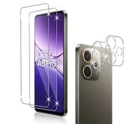 Holilo 2+2 Pièces Pour OPPO A5 PRO 4G/5G Verre Trempé + CaméRa ArrièRe Protecteur, 9H Dureté aux Rayures RéSistant Verre Trempé Membrane, Protection DéCran CaméRa Film