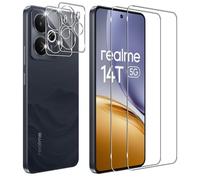 Holilo 2+2 Pièces pour Realme 14T Verre Trempé + Caméra Arrière Protecteur, 9H Dureté aux Rayures Résistant Verre Trempé Membrane, Protection Décran Caméra Film