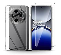 Holilo Coque + 1 Pièces Verre Trempé pour Oppo Find X8 Pro 5G, TPU Case Soyeux Housse Protective 9H Dureté HD Protection DéCran Etui Anti-Rayure Gel Case Étui Silicone Cover