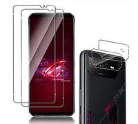 Holilo pour ASUS ROG Phone 6/6 Pro/ASUS ROG Phone 6D / 6D Ultimate 【2+2 Pièces】 Verre Trempé + CaméRa ArrièRe Protecteur,9H Dureté aux Rayures RéSistant Verre Trempé, HD Protection DéCran CaméRa Film