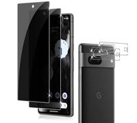 Holilo pour Google Pixel 7 Anti-Espion Verre Trempé+ CaméRa ArrièRe Protecteur 2+2 Pièces, 9H Dureté Privacy Verre Trempé Membrane Anti-Spy Protection D'écran Anti-Peeping
