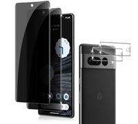 Holilo pour Google Pixel 7 Pro Anti-Espion Verre Trempé+ CaméRa ArrièRe Protecteur 2+2 Pièces, 9H Dureté Privacy Verre Trempé Membrane Anti-Spy Protection D'écran Anti-Peeping