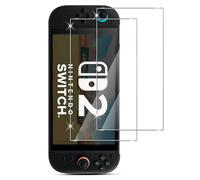 Holilo pour Nintendo Switch 2 2025 Verre Trempé, 【2 Pièces】 9H Dureté Résistant aux Rayures Verre Trempé Membrane, sans Bulles Anti-Empreintes HD Protection DéCran