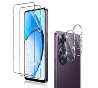 Holilo pour Oppo A60 Verre Trempé + CaméRa ArrièRe Protecteur【2+2 Pièces】,9H Dureté aux Rayures RéSistant Verre Trempé Membrane, sans Bulles HD Protection DéCran CaméRa Film