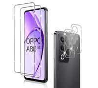 Holilo Pour OPPO A80 5G Verre Trempé + CaméRa ArrièRe Protecteur【2+2 Pièces】,9H Dureté aux Rayures RéSistant Verre Trempé Membrane, Sans Bulles HD Protection DéCran CaméRa Film