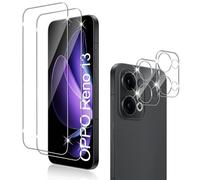 Holilo pour Oppo Reno 13 5G Verre Trempé + CaméRa ArrièRe Protecteur,【2+2 Pièces】 9H Dureté aux Rayures RéSistant Verre Trempé Membrane, sans Bulles HD Protection DéCran CaméRa Film