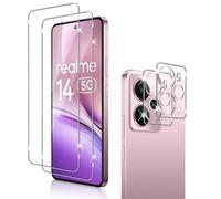 Holilo Pour REALME 14 5G Verre Trempé + CaméRa ArrièRe Protecteur,2+2 Pièces 9H Dureté aux Rayures RéSistant Verre Trempé Membrane, Protection DéCran CaméRa Film