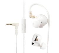 Holiper Écouteurs Filaire Dual Magnet, Haute Résolution, Volume Élevé, Haute Qualité, Câble Détachable HiFi Casque avec Crochet Oreille, Isolation Phonique, avec Micro, Prise Jack 3,5 mm, Blanc