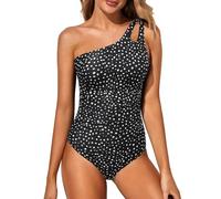 Holipick Classic Maillot de Bain Une pièce Femme | Design avec trou de serrure, couverture complète, style modeste, taille froncée, bandoulière réglable