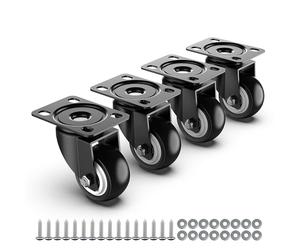 HOLKIE 50 mm Lot de 4 roulettes pivotantes pour Meuble sans Frein - Jusqu'à 250 kg - 360 Degrés Roulettes Charge Lourde avec Vis