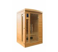 HOLL S COMFORT DESIGN SAUNAS France Sauna - SN-Apollon-Q2 - Sauna Infrarouge Apollon - Bouton on/Off - Purification de la Cabine par Ioniseur - Chromothérapie 7 Couleurs - 2 Places