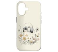 Holland Lop Rabbit Pissenlit Aquarelle Florale pour Amoureux des Lapins Coque pour iPhone 17