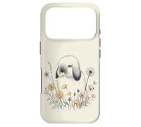 Holland Lop Rabbit Pissenlit Aquarelle Florale pour Amoureux des Lapins Coque pour iPhone 17 Pro
