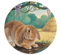 Hollandais Lop 1000 Pieces Faune Sauvage Puzzle Circulaire Matériaux Recyclés De l'art De La DécoRation Moderne Adultes Et Enfants Dès 14 Ans 1000pcs (67.5x67.5cm)
