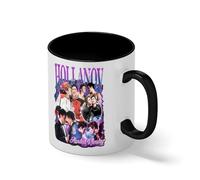 Hollanov Heated Rivalry Coffee Mug - Y2K Vintage MM Hockey Romance BookTok Fan Cup Blanc tasse de café avec jante noire et poignée Mug