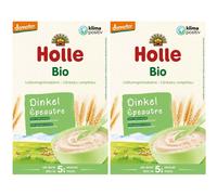 HOLLE Bébé Céréales complètes Épeautre bio Purée 2x250 g
