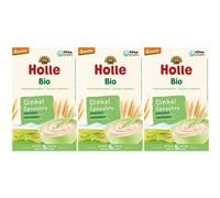 HOLLE Bébé Céréales complètes Épeautre bio Purée 3x250 g