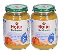 Holle Bio Potiron avec poulet dès 5 mois 2x190 g