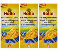 Holle Biscottes à l'Épeautre Pour Bébé Biologique 150 g - Lot de 3