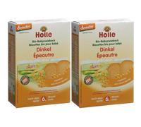 HOLLE Biscottes bio Bébé Épeautre Purée 2x200 g