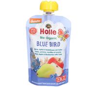 HOLLE Blue Bird Gourde Poire, Pomme, Myrtilles et avoine bio Purée 100 g