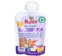 HOLLE Blueberry Bear Gourde Myrtilles, pomme et banane avec yaourt bio Aliment 85 g