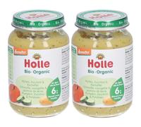 Holle Citrouille, courgette & pomme de terre Set(S) 2x190 g