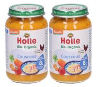 HOLLE Couscous bio au poulet dès 8 mois Aliment 2x220 g